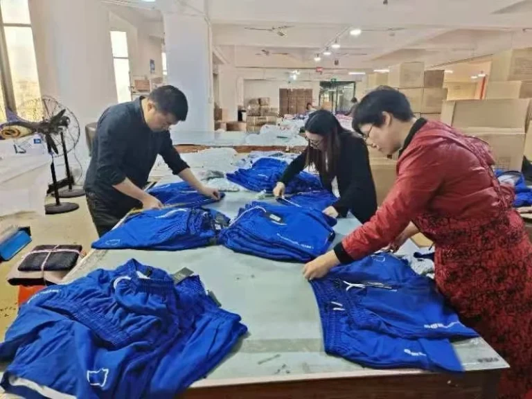 Activewear quality inspection before shipment