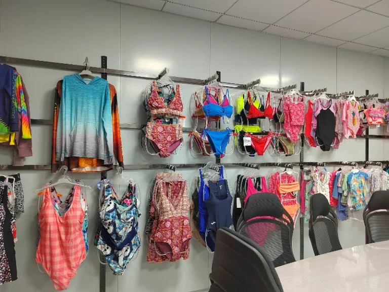 Custom activewear showroom display