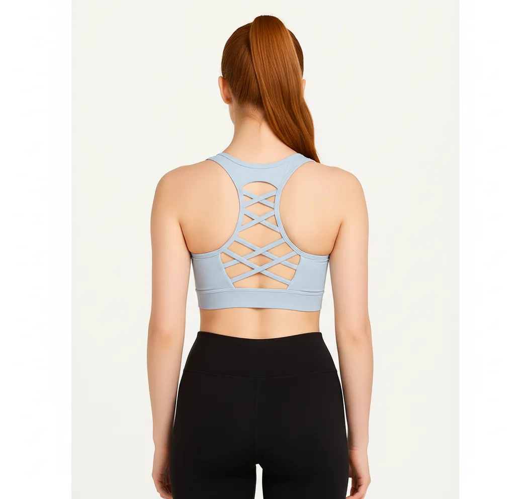 Criss Cross Back Sports Bra (3)