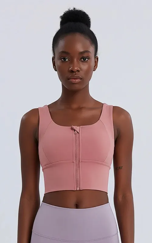 Front Zip Sports Bra (2)