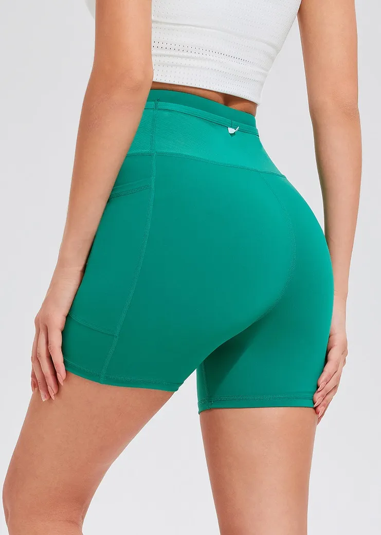 High Waist Pocket Gym Shorts – Compression Fitness Shorts for Women (2)