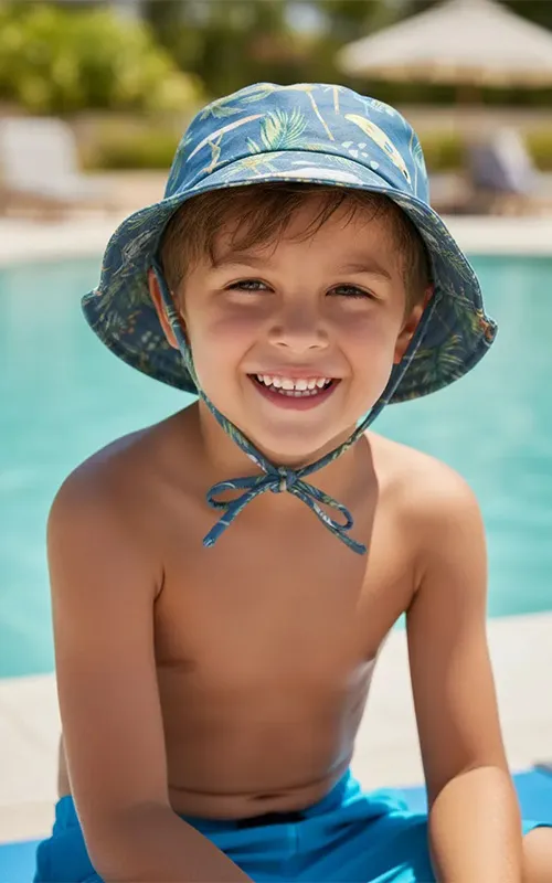Kids Bucket Swim Hat (3)