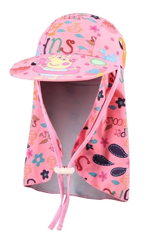 Kids’ UV Protection Swim Hat with Neck Flap (2)