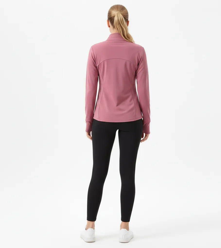 Ladies Activewear Training Jacket with Half Zip (4)