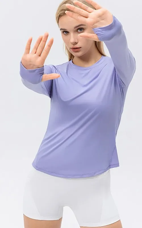 Long Sleeve Quick Dry Training Shirt - Women’s Sports Tee for Fitness (1)