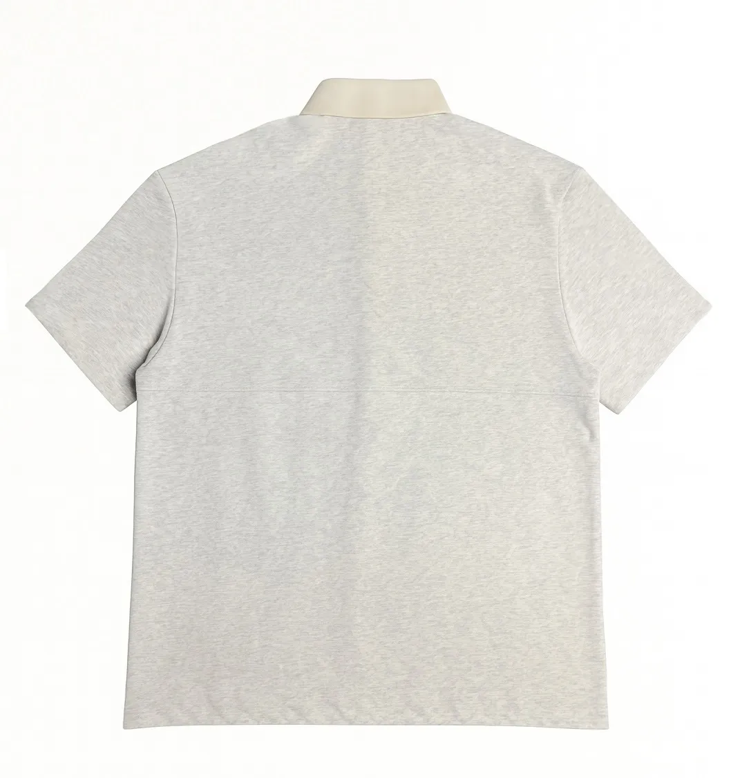 Men's Contrast Collar Short Sleeve Polo Shirt (3)