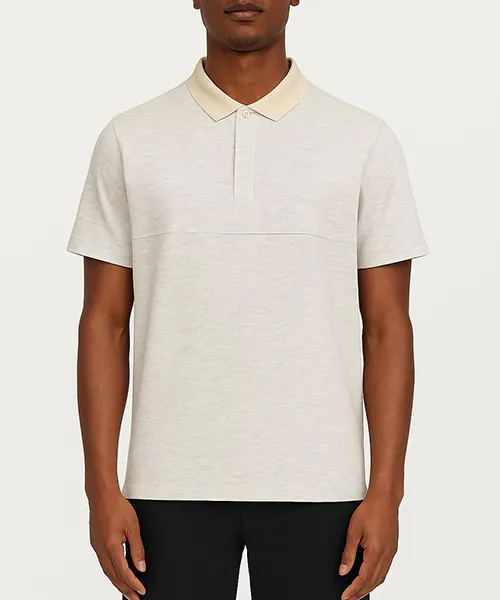 Men's Contrast Collar Short Sleeve Polo Shirt (3)