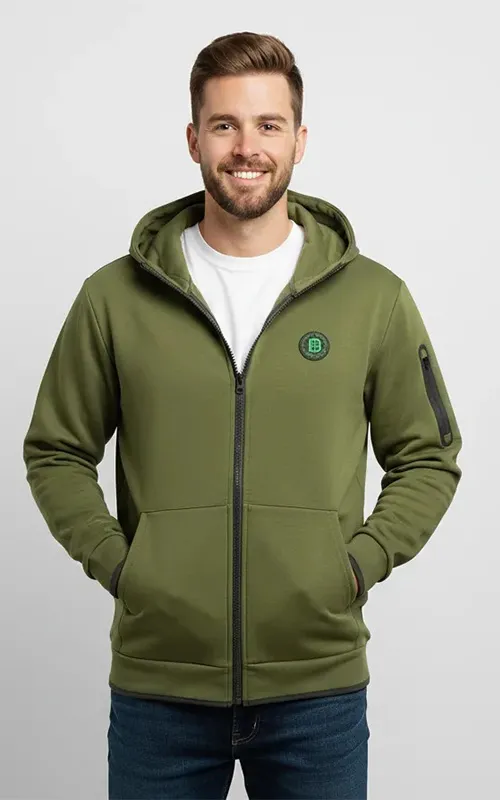 Men’s Hoodie with Laser Bonded Zipper Pockets (1)