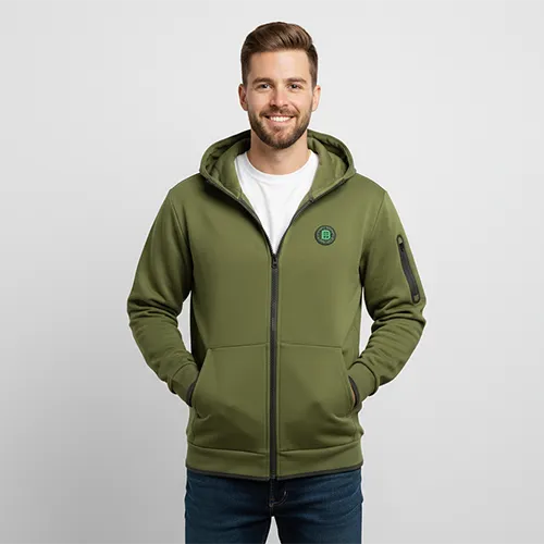 Men’s Hoodie with Laser Bonded Zipper Pockets (3)