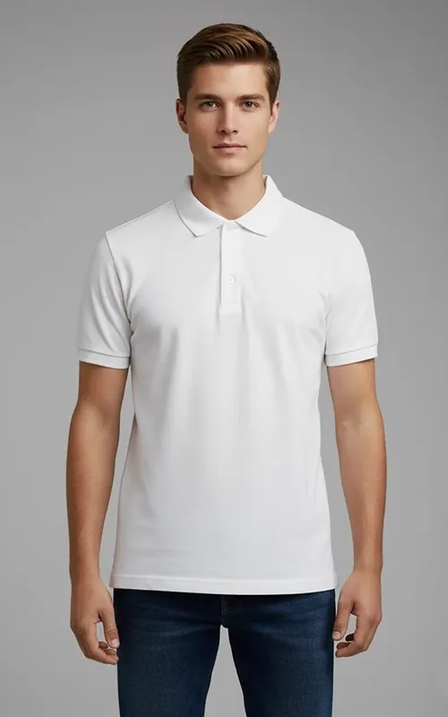 Men's Pique Fabric Polo Shirt (1)