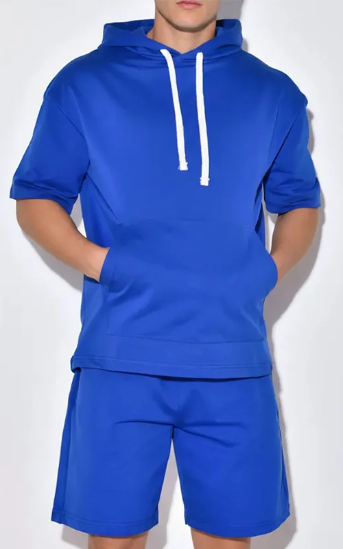 Men's Short Sleeve Hoodie Track suit (2)