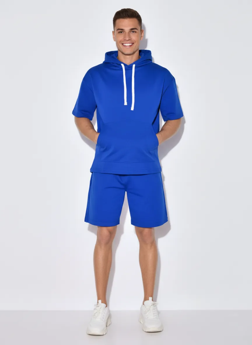 Men's Short Sleeve Hoodie Track suit (4)