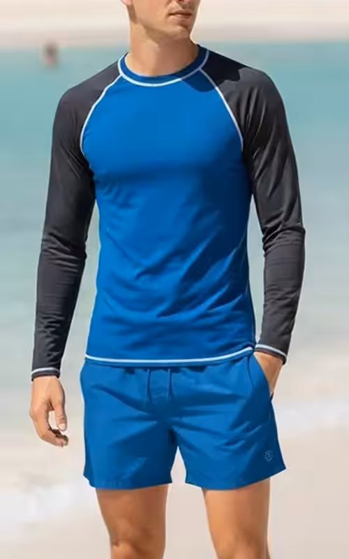 Custom Rash Guard Shirts For Men Chlorine-resistant UPF50+ Swim T-Shirt OEM Factory Wholesale - photo 6