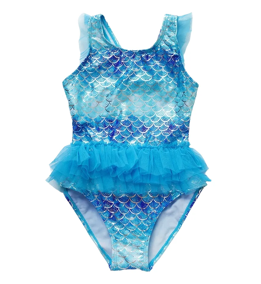 Mermaid Foil print One Piece Bathing Suit (3)