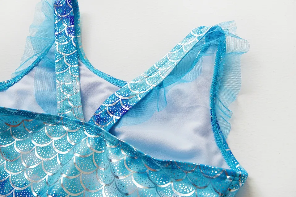 Mermaid Foil print One Piece Bathing Suit (4)