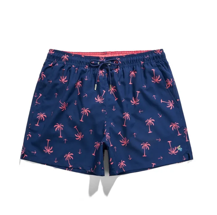 Navy Printed Men's Swim Trunks (4)