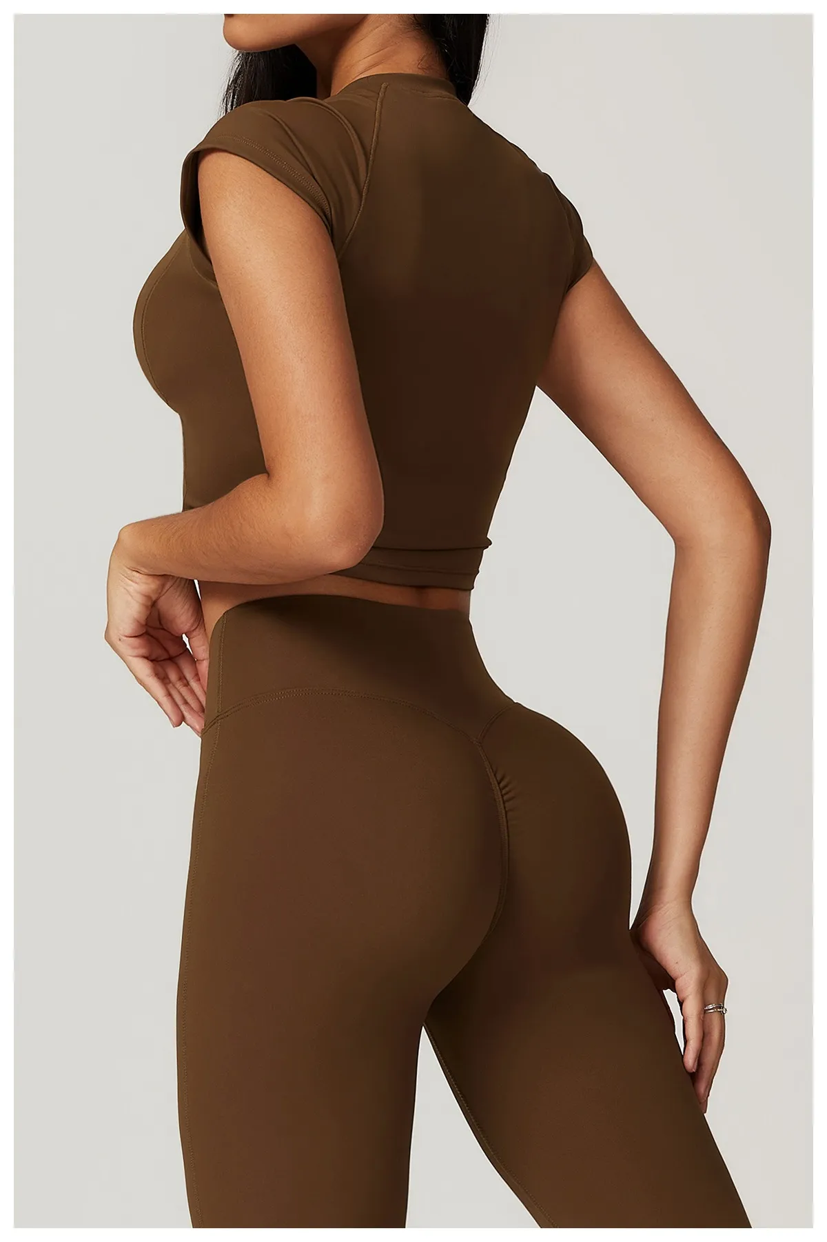 Women’s Short Sleeve Crop Top – Quick Dry Athletic Tee for Training (5)