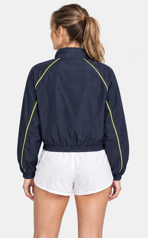 Women’s Contrast Piping Lightweight Zip Windbreaker