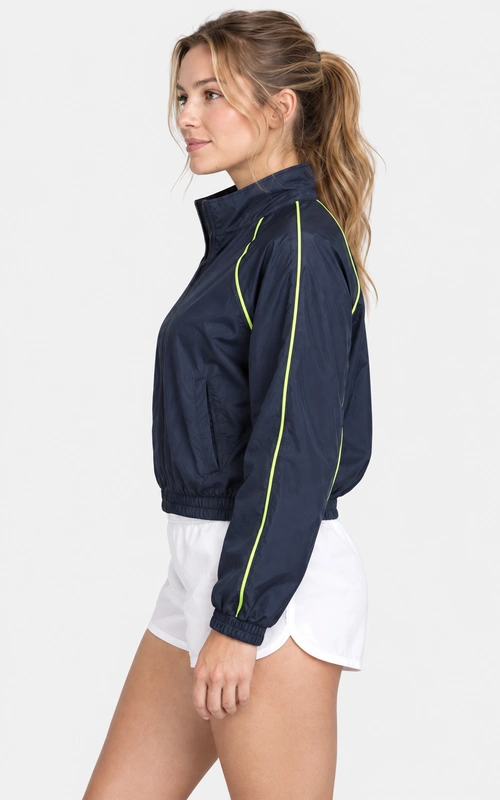 Women’s Contrast Piping Lightweight Zip Windbreaker - photo 2