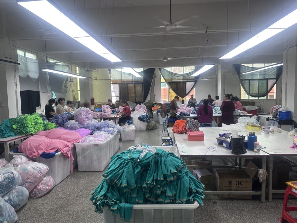 Garment finishing and packing area at Vista Clothing factory
