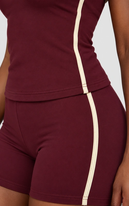 Women's contrast piping training set detail view